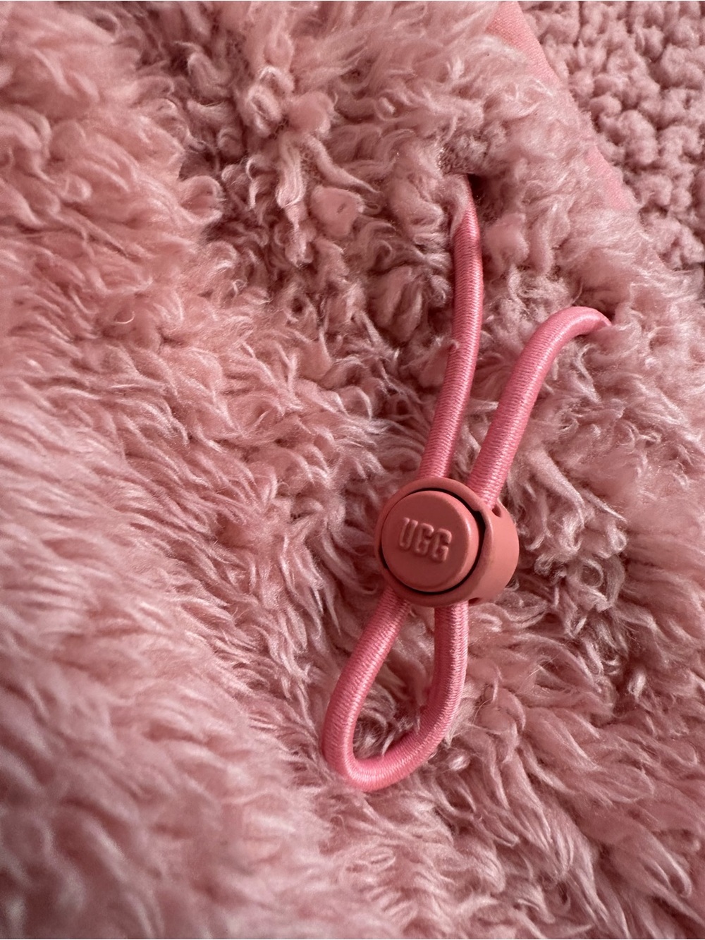 Ugg Womans Ruthie Full Zip Fluff Sherpa Hoodie Pink Size Small. - Picture 5 of 13